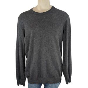 Joseph Abboud XLT Dark Gray Long Sleeve Crew Neck Dressy Cotton Sweater
